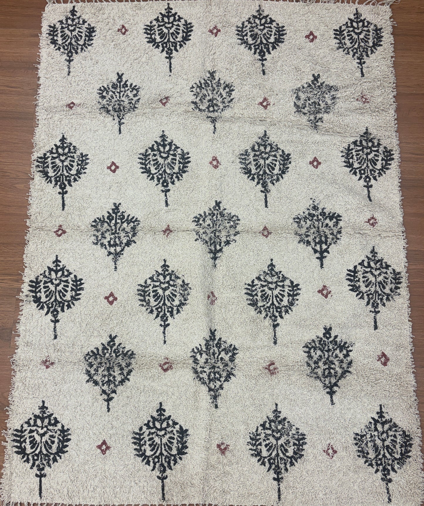 Hand block printed cotton Rug- Mangal Print 33