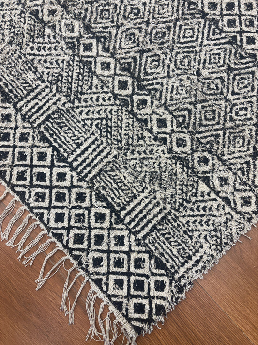 Hand block printed cotton Rug- Mangal Print 34
