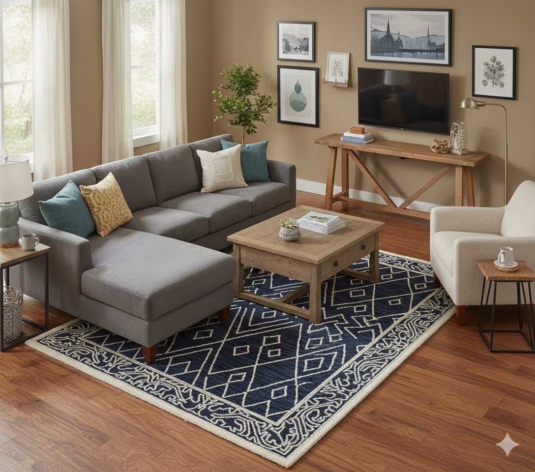 Tufted Woollen Carpet (Mangal tufted 109)