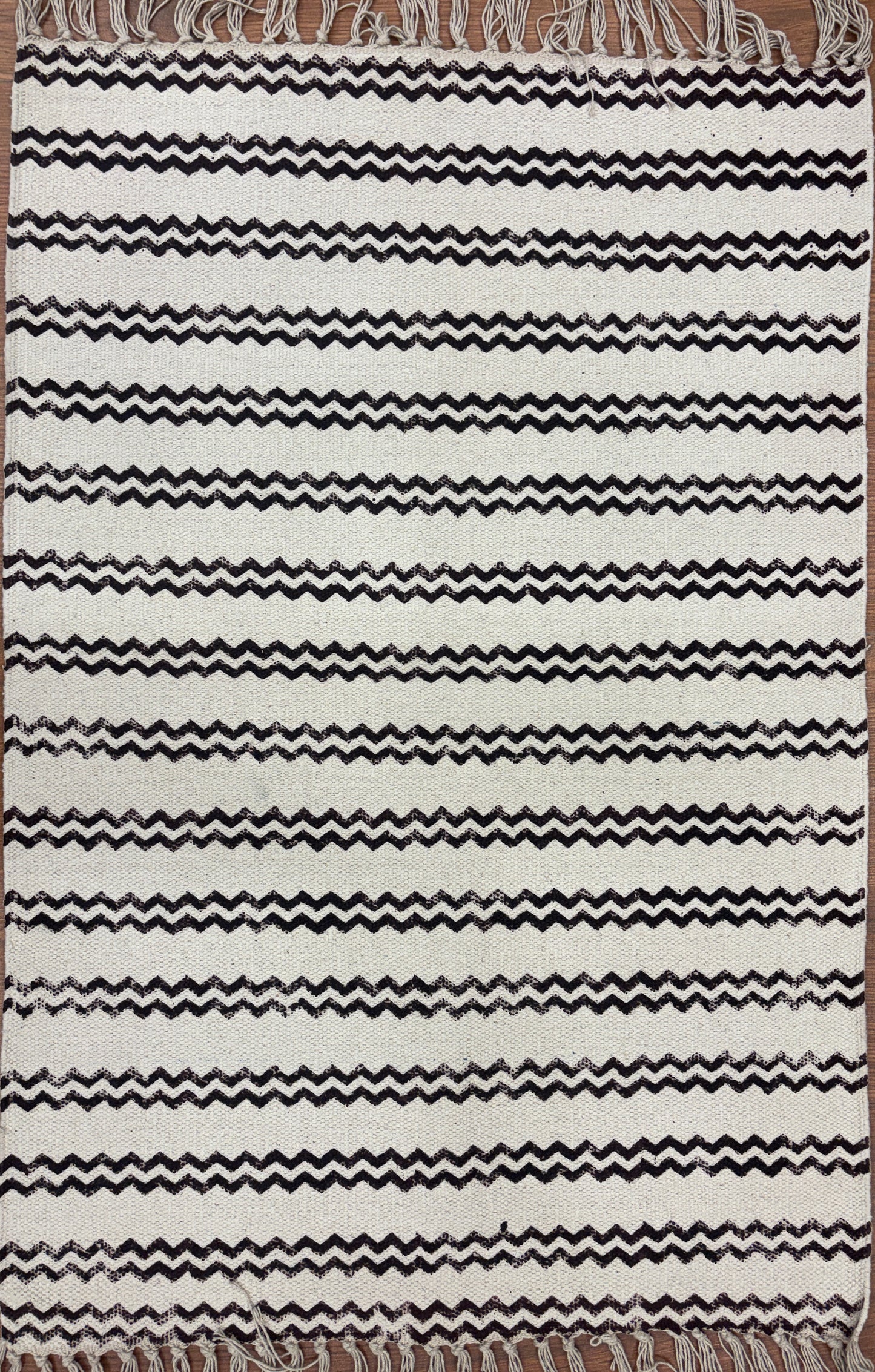 Hand block printed cotton Rug- Mangal Print 30