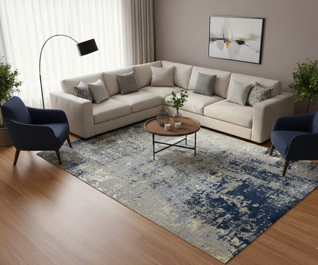 Wool silk carpet (me 857)
