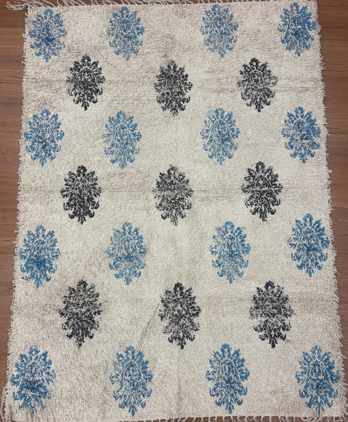 Hand block printed cotton Rug- Mangal Print 32