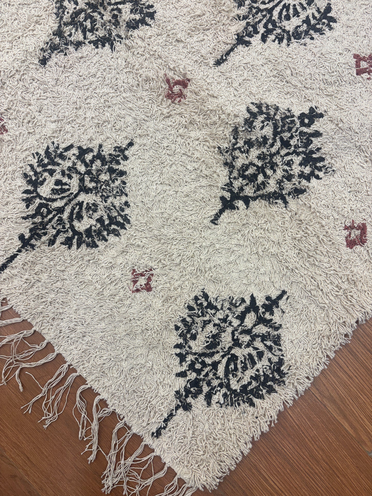Hand block printed cotton Rug- Mangal Print 33
