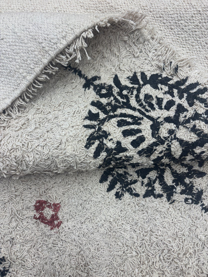Hand block printed cotton Rug- Mangal Print 33