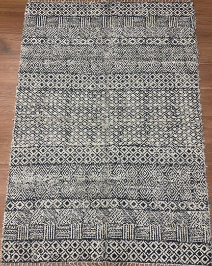 Hand block printed cotton Rug- Mangal Print 34