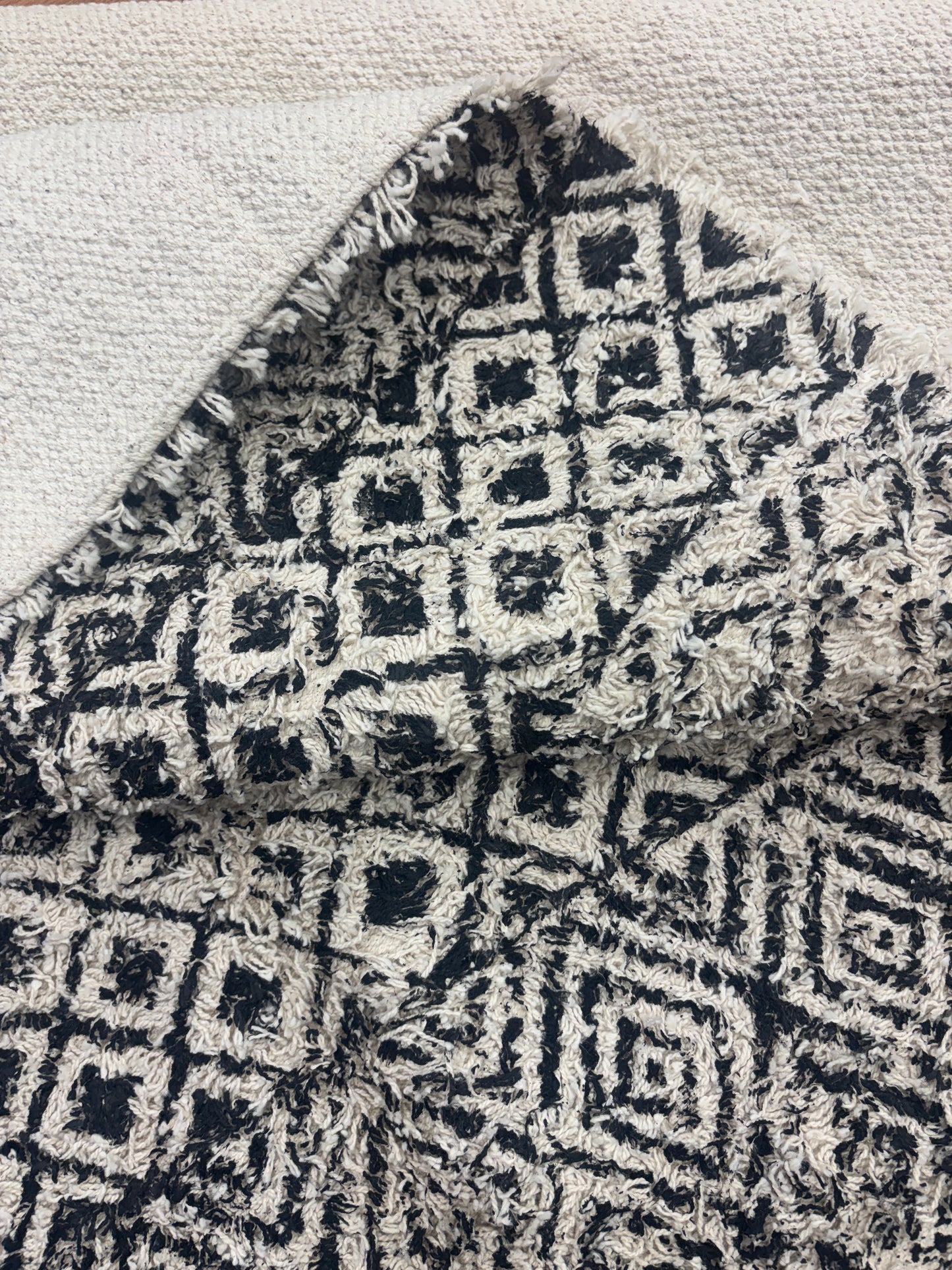 Hand block printed cotton Rug- Mangal Print 34