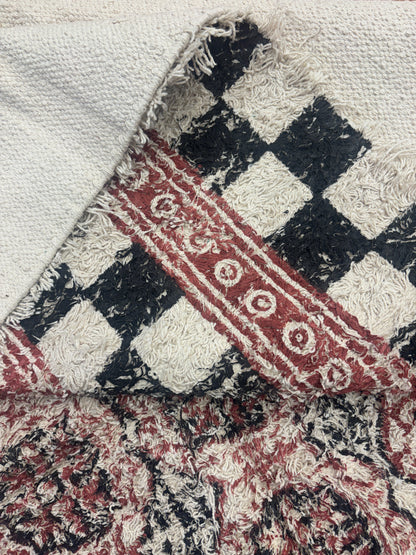Hand block printed cotton Rug- Mangal Print 35